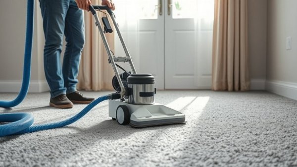 Rental Carpet Cleaning service in progress with professional equipment.