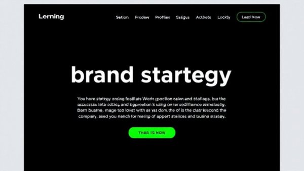 Brand Growth Strategy webpage with AI focus and business benefits.
