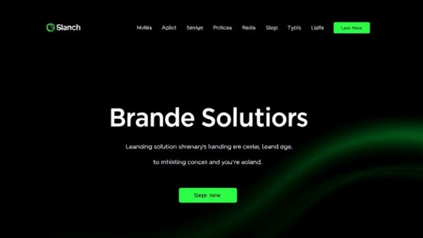 Modern webpage on solving business problems through branding.
