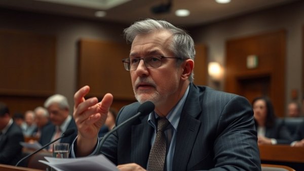 Middle-aged man speaks at hearing, Domestic Energy Supply discussion.