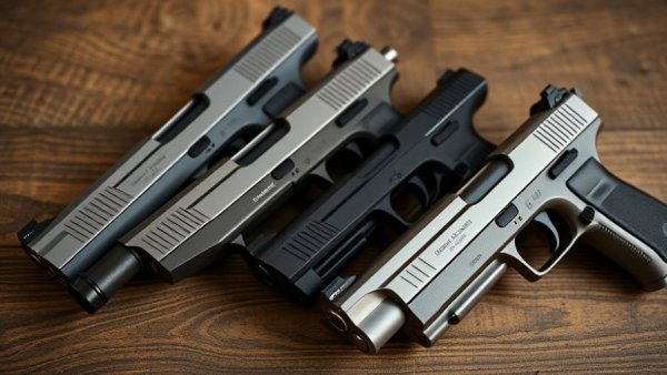 Kimber's new innovation firearms displayed on wooden surface.