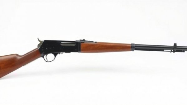 Tommy Gun vintage firearm on white background.