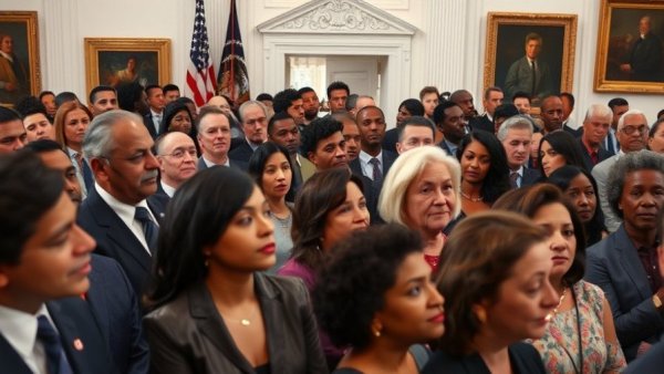 People discussing strategies for making groceries affordable at a formal event.