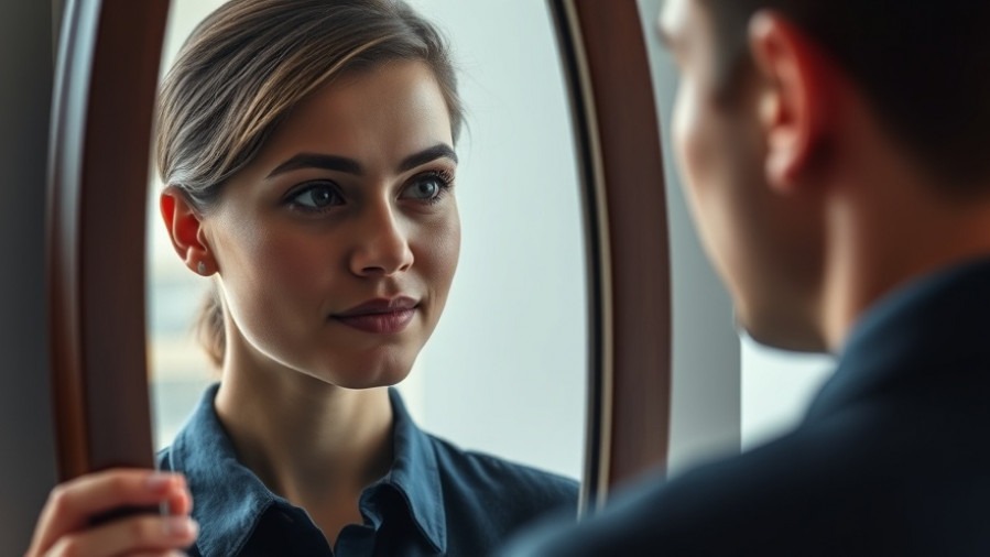 Confident professional reflecting on leadership development in soft morning light.