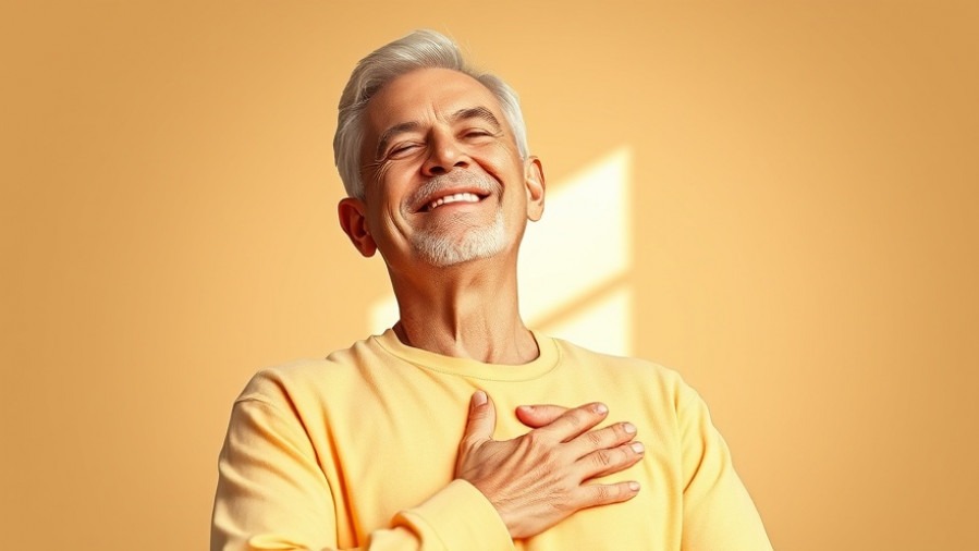 Joyful man in Brahma Muhurta, embodying morning routine and emotional wellbeing.