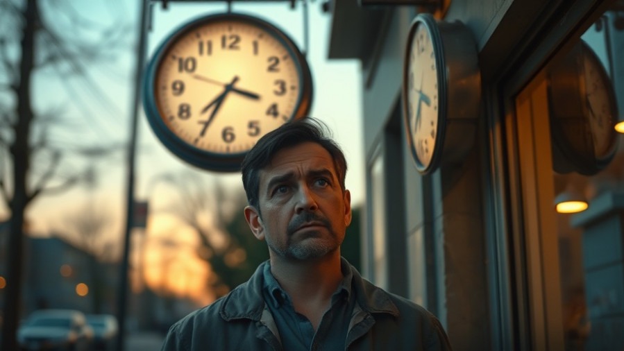 Concerned business owner reviews Google Business Profile hours as dusk approaches.