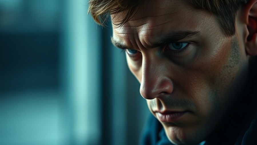 Focused individual representing Navy SEAL resilience with intense emotion and strong lighting.