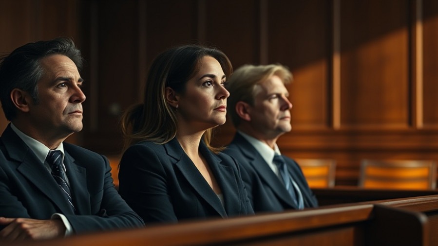 Four individuals attentively listening in a courtroom, reflecting on Supreme Court gun laws.