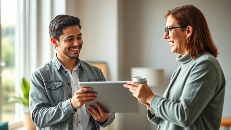 Designer showcasing successful website design ideas to a happy client.