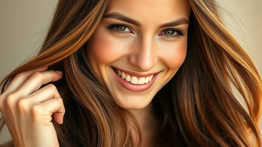 Woman with healthy, flowing hair showcasing confidence and vitality with hair vitamins.