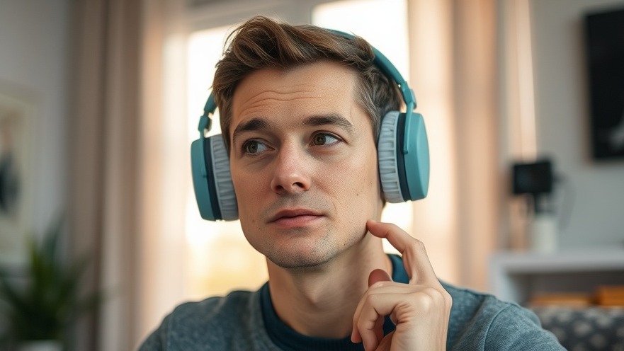 Thoughtful person testing soundproofing solutions in a modern home.