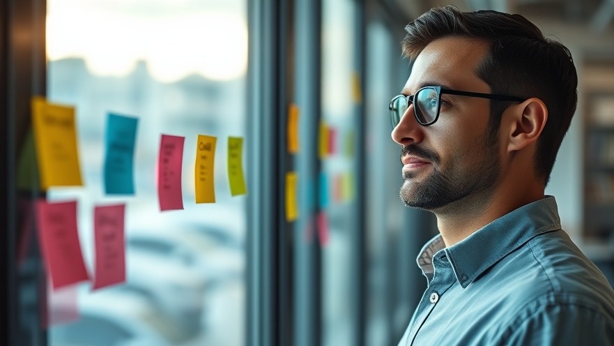 Confident project manager in modern office, embodying project success and team communication.