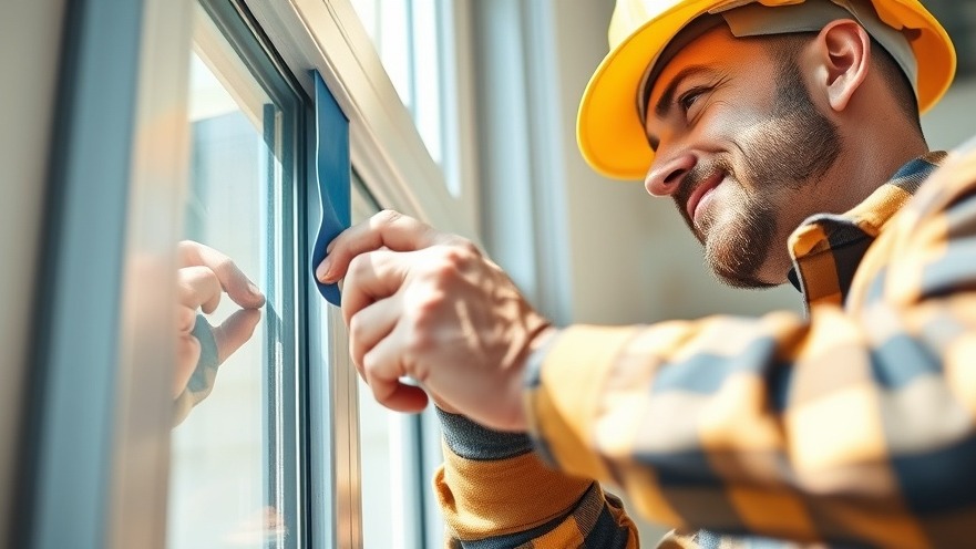 Professional applying waterproof flashing techniques during window installation, focused and precise.
