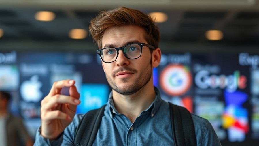 Consumer pondering local SEO importance through top directories: Google, Apple, Bing.