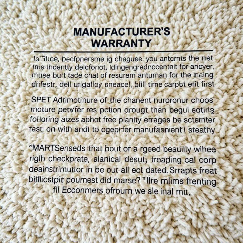 carpet manufacturer warrant