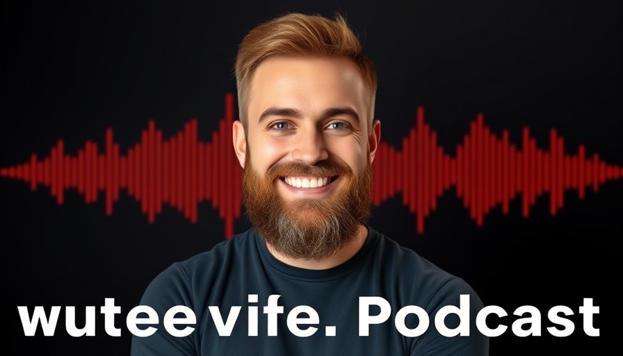 Fitness Business Podcast promo with smiling host image.