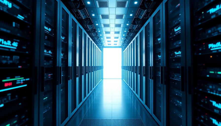 Futuristic data center and U.S. electricity demand growth concept.