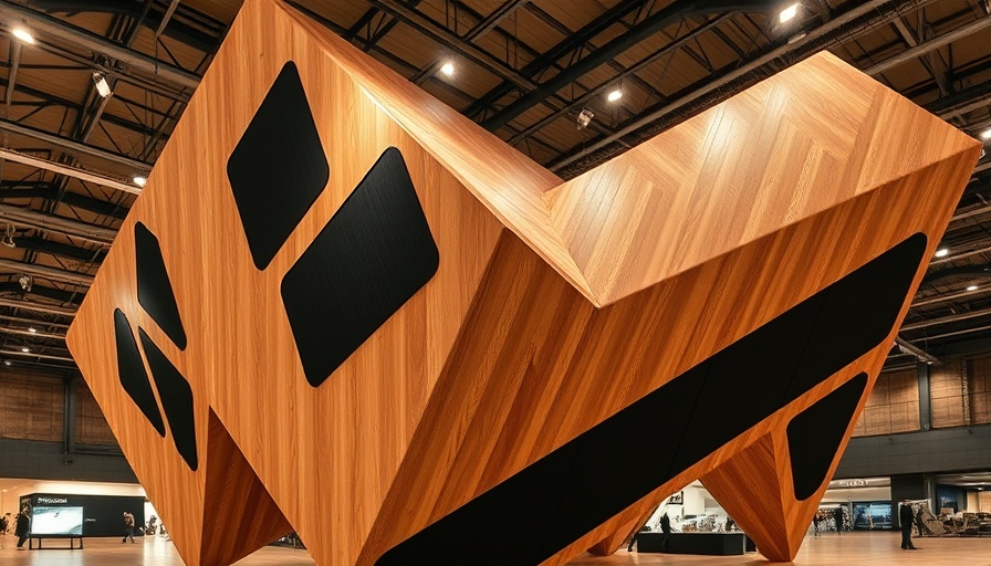 Modern exhibition structure highlighting architectural design.