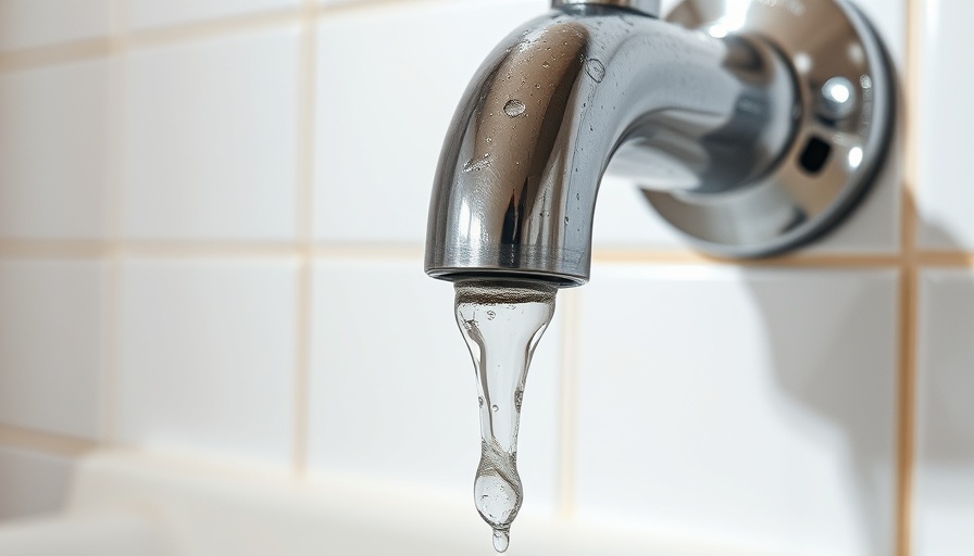 Close-up of leaky faucet, illustrating fixing leaky diverters.