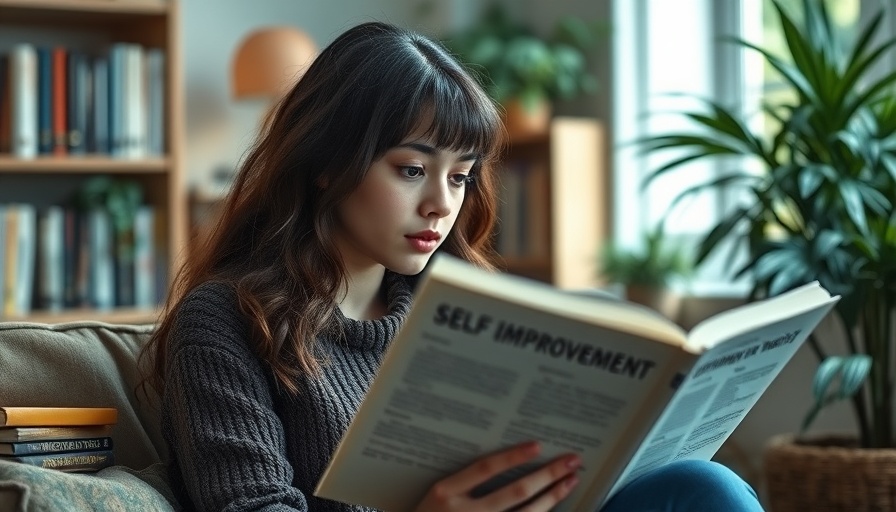 Young woman investing in herself by reading a book at home.