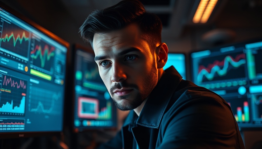 Cybersecurity expert analyzing healthcare cyberattacks in tech center.