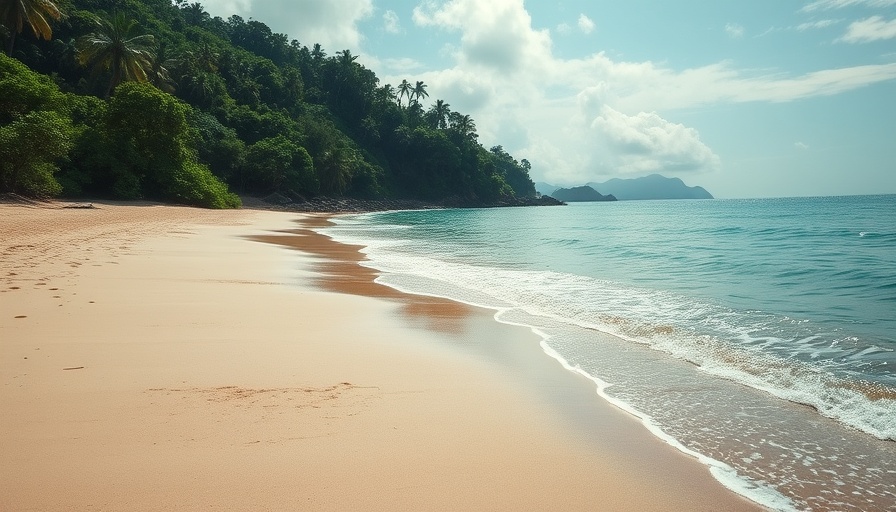 Tranquil remote beach at a hard-to-reach national park.