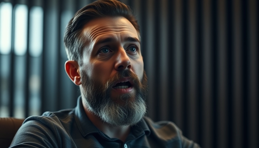 You Aren't Your Thoughts: Bearded man speaking passionately indoors.
