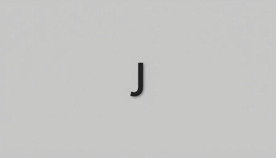 Minimalistic design with gray background and letter J.