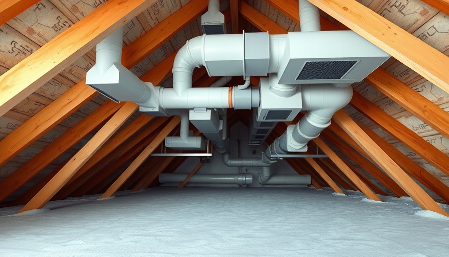 ERV with HVAC ducts neatly installed in attic for energy efficiency.