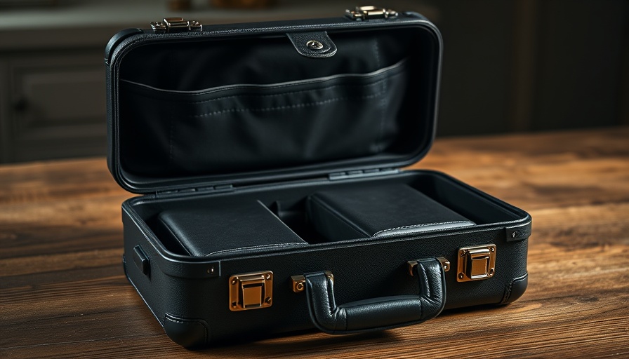 Pennsylvania Carry Case with compartments on wooden table.