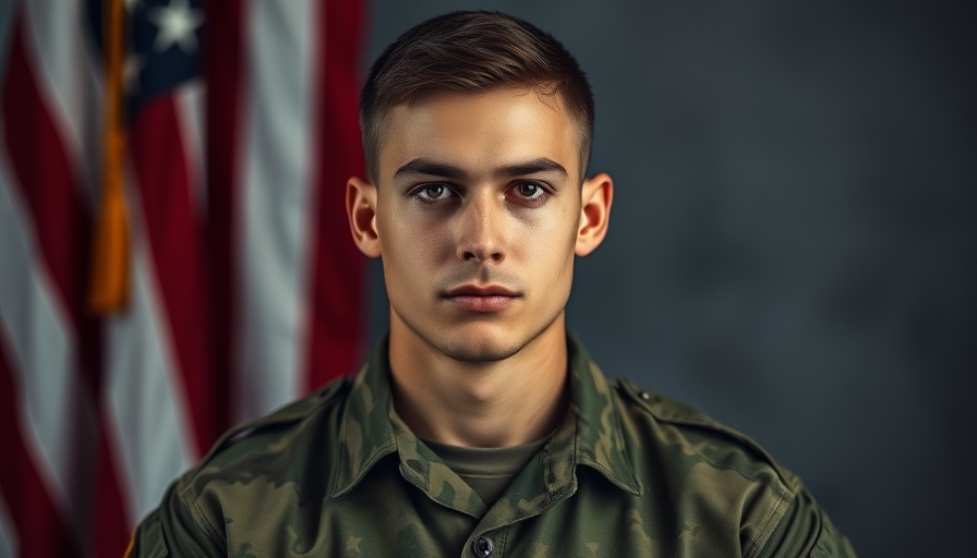 ATF investigation Tate Adamiak portrait with military uniform.
