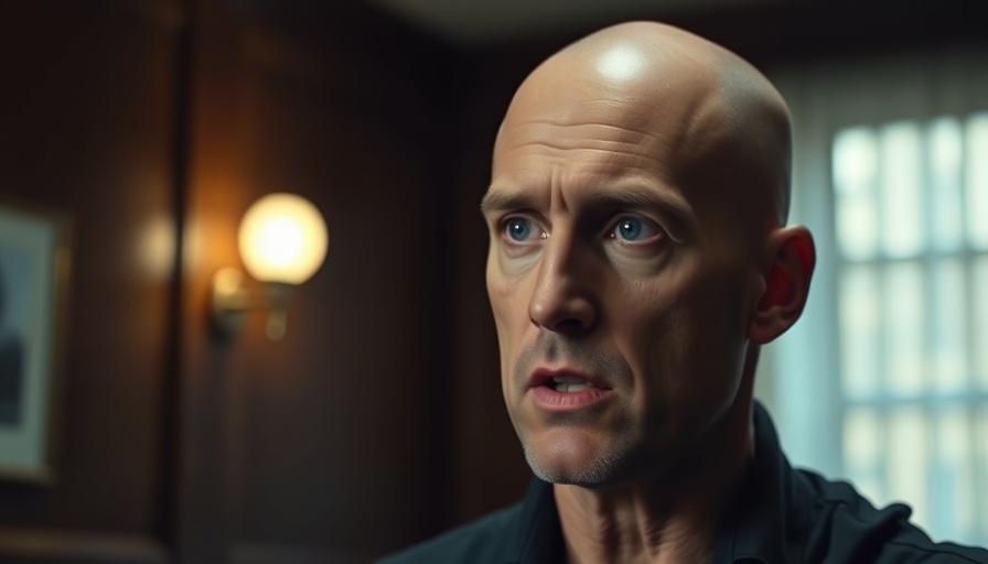 Bald man speaking intently into microphone, Special Forces context.