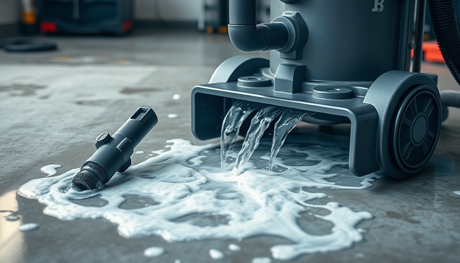 DIY project cleanup with vacuum draining soapy water