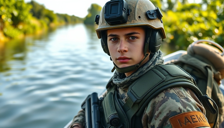 Military personnel on boat in tactical gear, Patrick Tate Adamiak appeal.