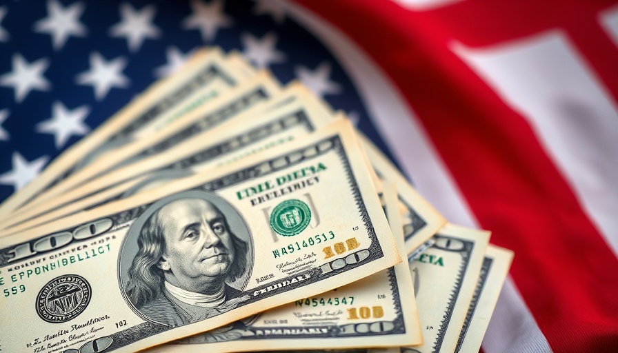 US currency notes on American flag representing Ohio minimum wage increases.