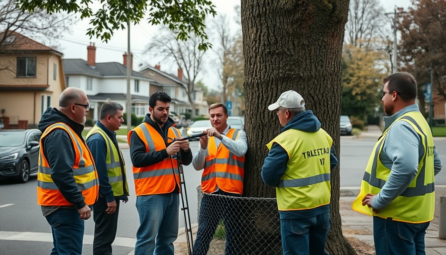 People assessing tree personality for drought resilience.