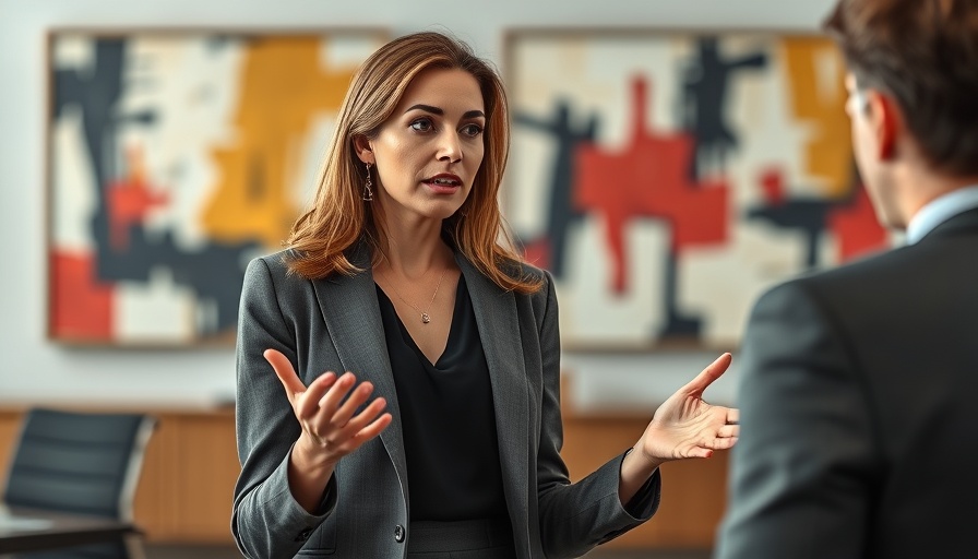 CEO discussing leadership principles in an office setting.