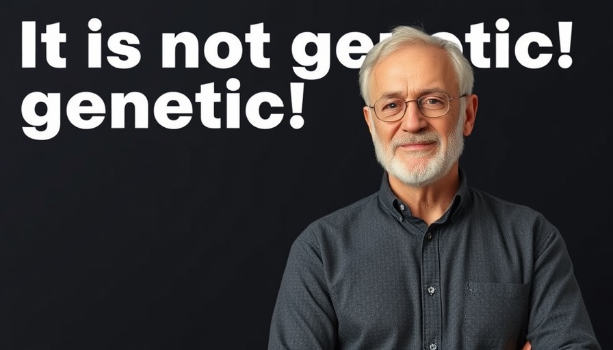 Two men with text 'It is not genetic!' discussing ADHD causes.