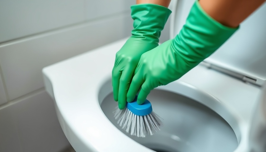 Easiest way to keep your toilet clean: close-up of toilet cleaning.