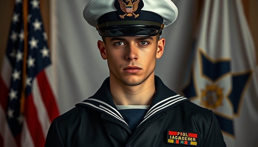 Patrick Tate Adamiak appeal image of a young man in a navy uniform.