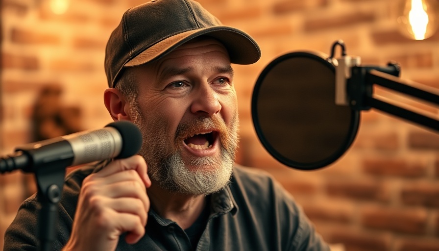 Man speaking energetically on podcast about why most guys never build muscle.