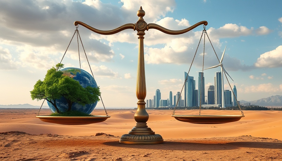 Sustainable Development concept with Earth and green city balance.