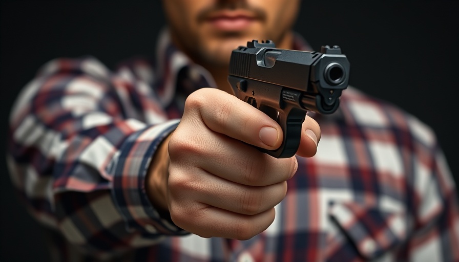 Close-up of person with handgun holstered, related to Florida open carry legalization.