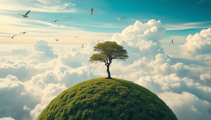 Sofidel recognized for climate action with surreal tree on green globe.