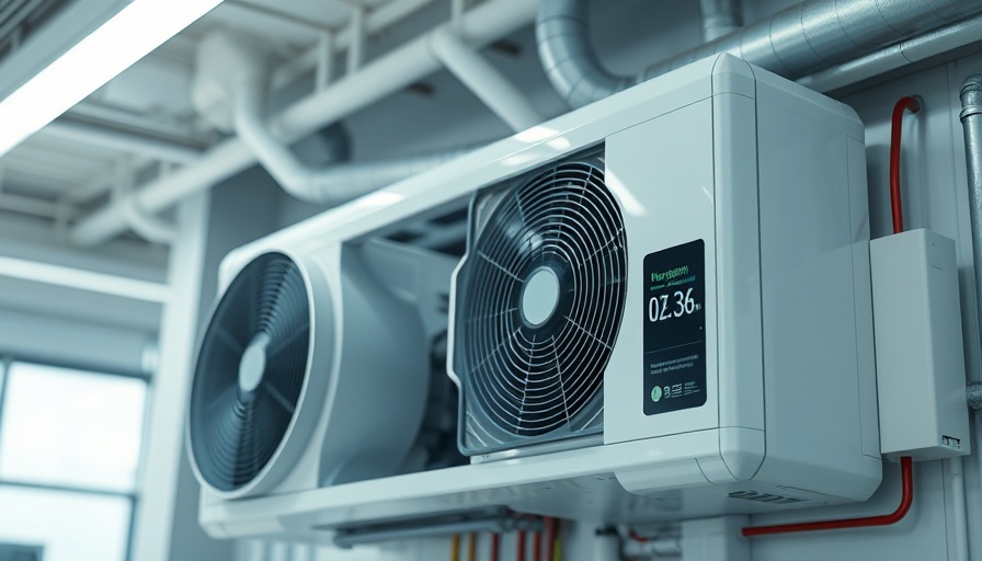 Modern HVAC system showcasing new energy efficiency technology in a clean environment.