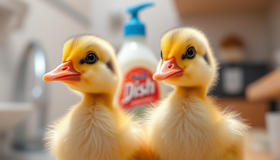 Paradoxical promises in branding depicted with ducklings and soap.