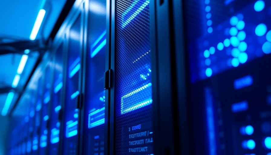 Close-up of server rack glowing blue, related to $2 trillion in AI revenue needed.
