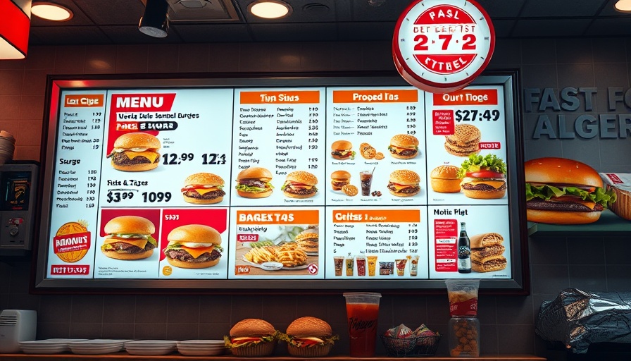 Fast-food menu signs highlighting the importance of price in marketing.