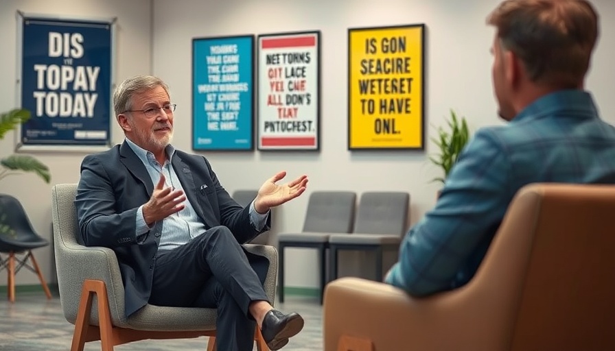 Man discussing childhood stress and adult burnout in an interview setting.