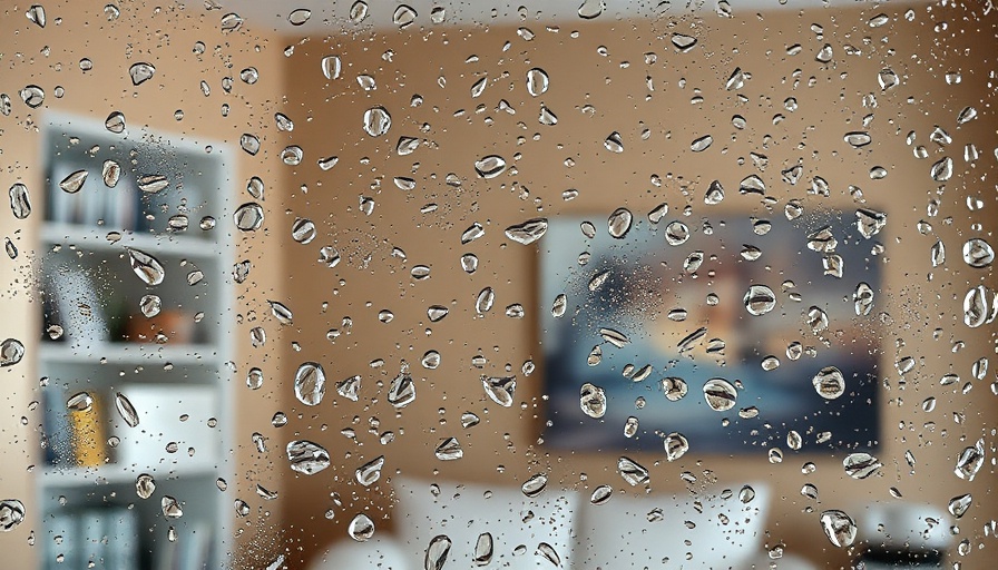 Moisture droplets on window indicating humidity in the home.